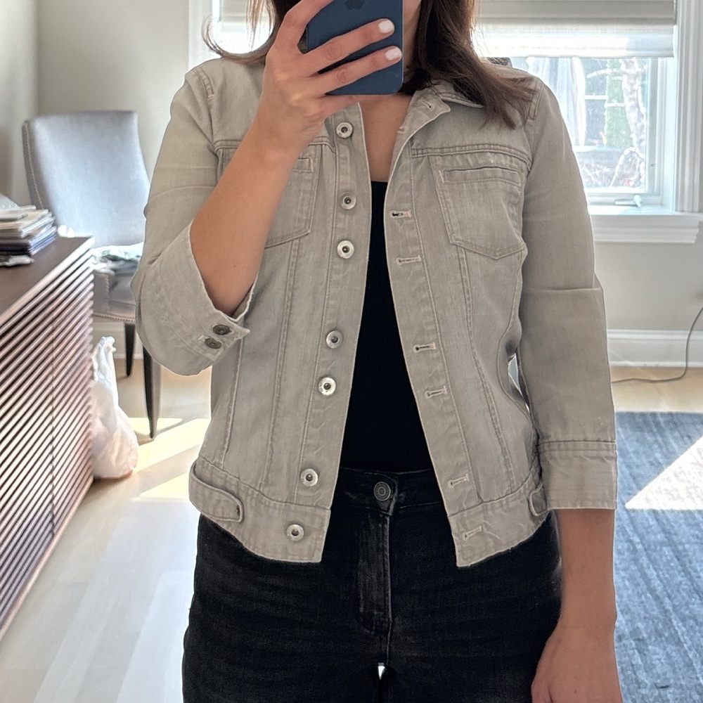 Armani Exchange Gray Denim Jacket